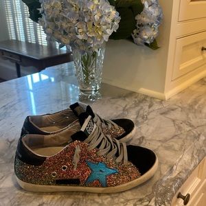 Sparkly golden goose worn only a few times size 38